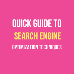 Quick Guide To Search Engine Optimization Techniques